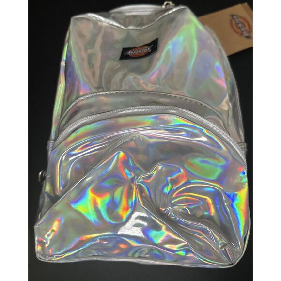 Dickies Handbags - Dickies | Silver Iridescent Holographic Mini Festival Backpack